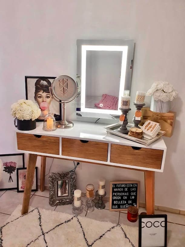 Espejo con Luz LED para Maquillaje